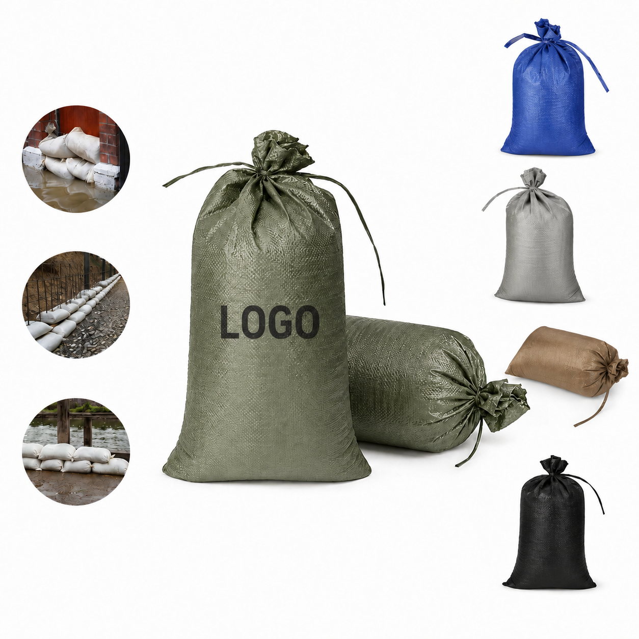 UV-Resistant Woven Polypropylene Sandbags 14