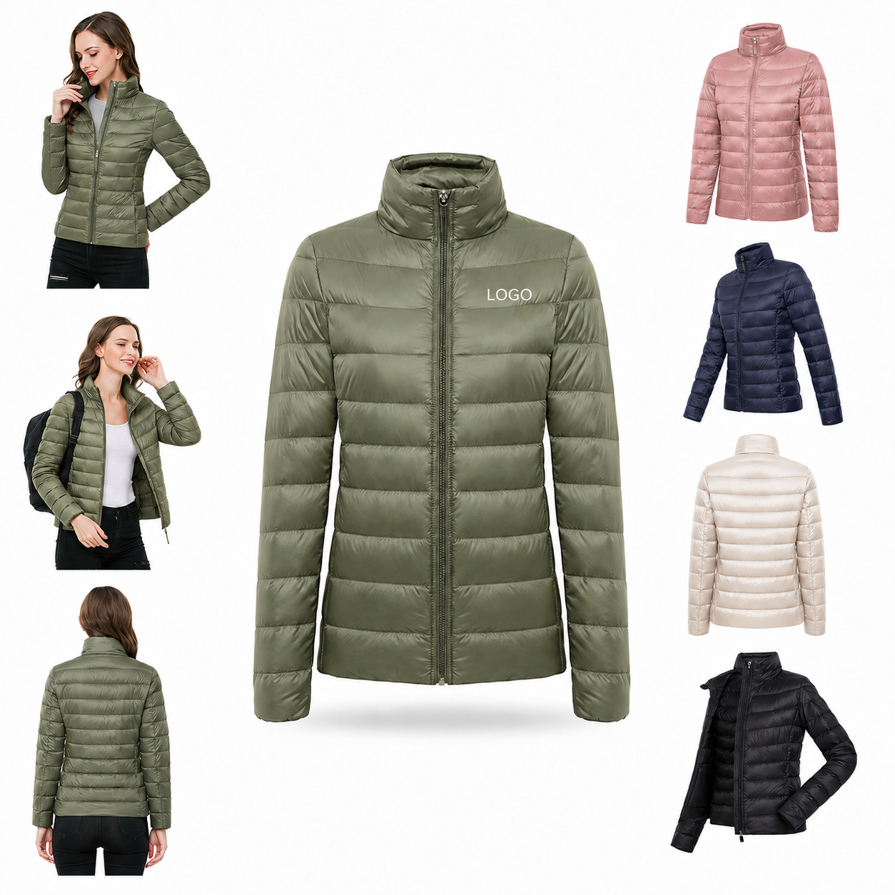 Packable Lightweight Down Puffer Jacket for Women