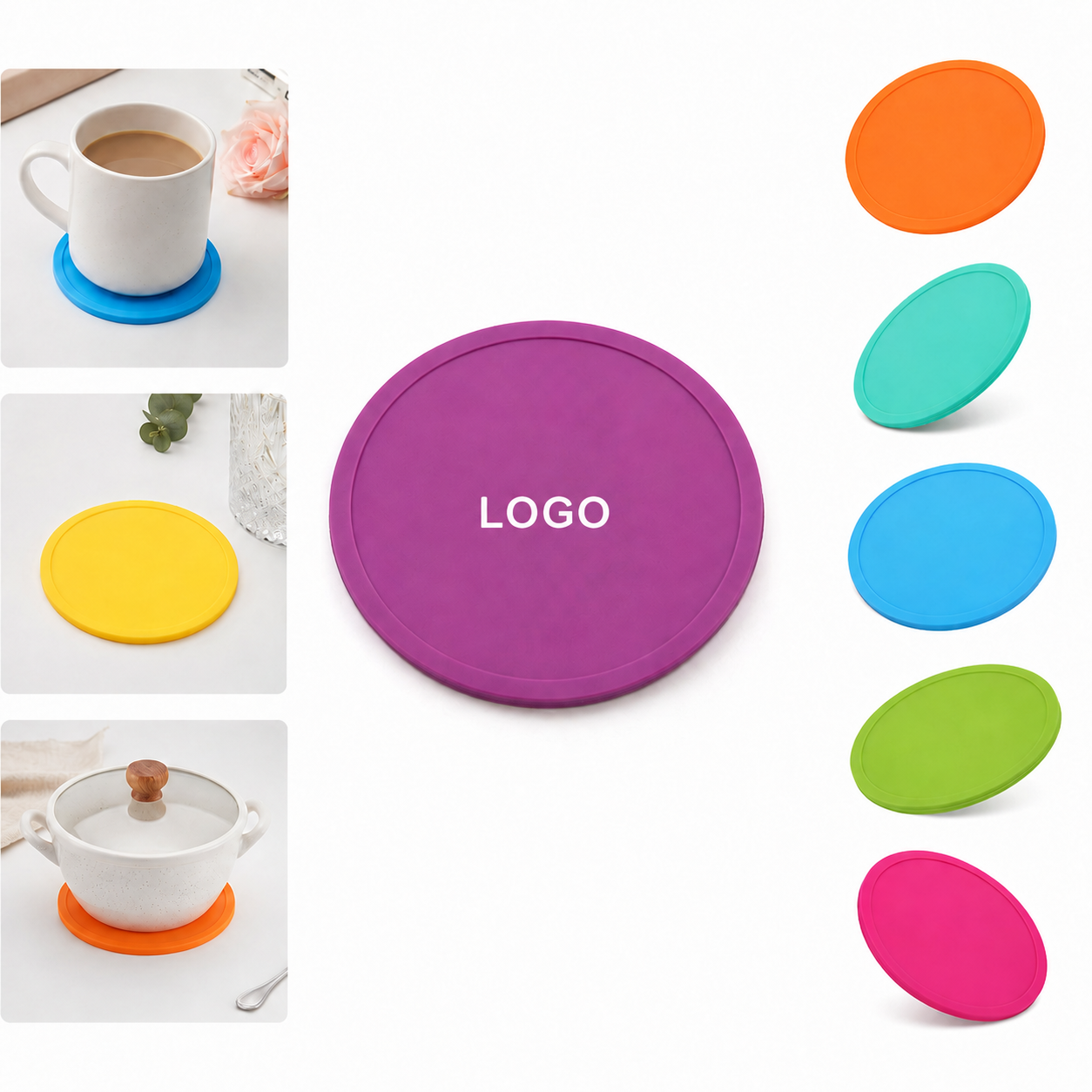 Non-Slip Waterproof Silicone Drink Coaster