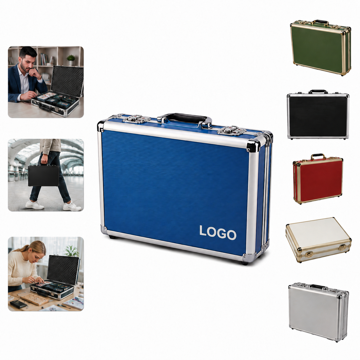 Rugged Aluminum Hard-Shell Protective Carrying Case 14.2x9.4x3.7 in