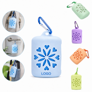 Microfiber Quick-Dry Cooling Towel with Silicone Carry Bag and Hook Loop