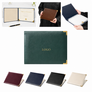 Padded Leatherette Dual-Sided Certificate & Photo Holder Folder (Fits 11" x 8.5")
