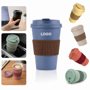 Portable Reusable Coffee Cup with Insulated Sleeve