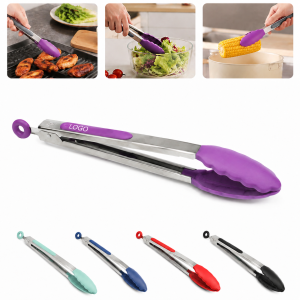 Adjustable Locking Silicone BBQ Tongs